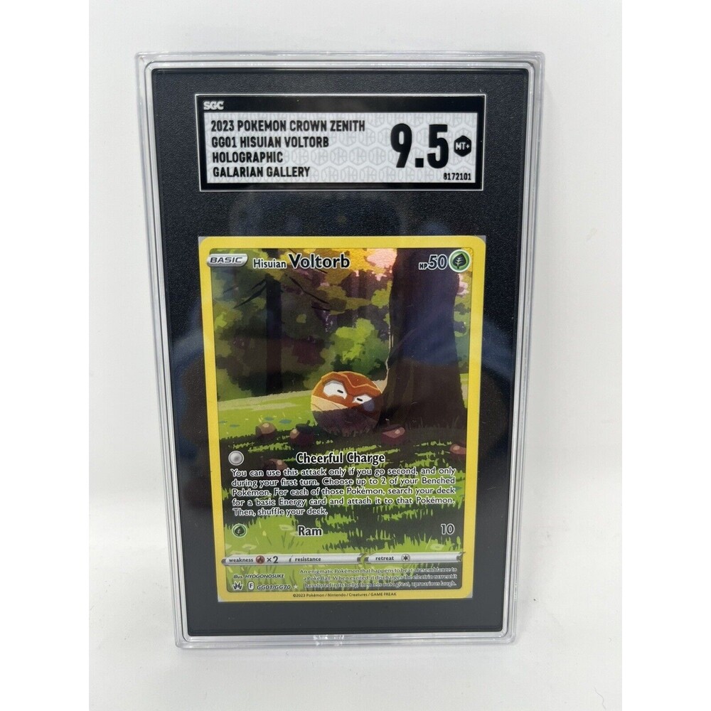 POKÉMON CROWN ZENITH GG01 HISUIAN VOLTORB SGC GRADED 9.5